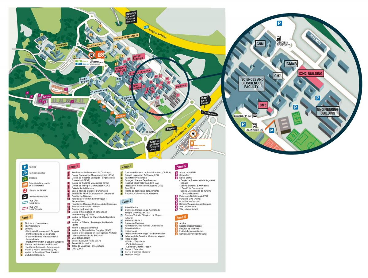 mapa campus UAB