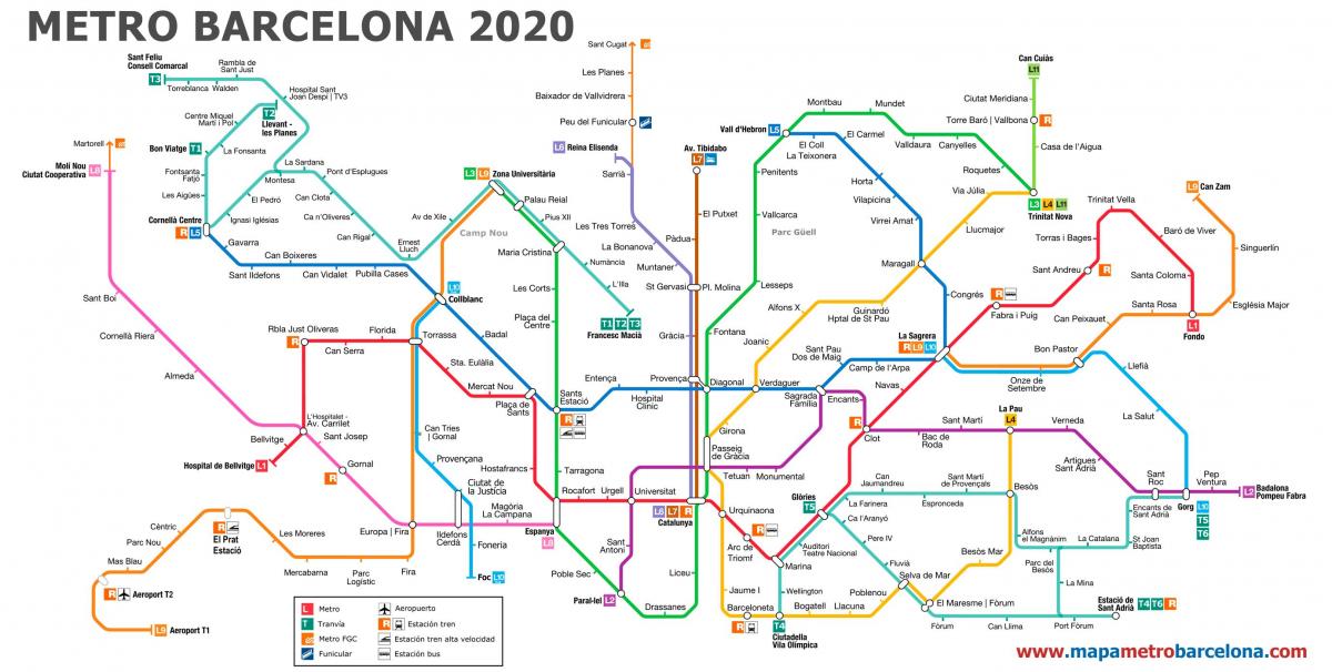metro Lotnisko Barcelona mapa