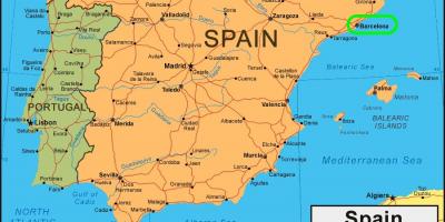 Mapa Hiszpanii i Barcelony
