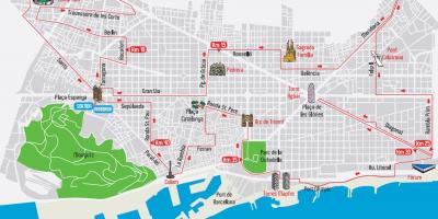 Camp Nou w Barcelonie na mapie