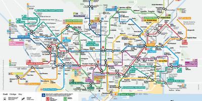 Metro w Barcelonie mapa