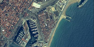 Mapa satelitarna Barcelony 