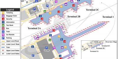 Lotnisko w Barcelonie T2 mapie